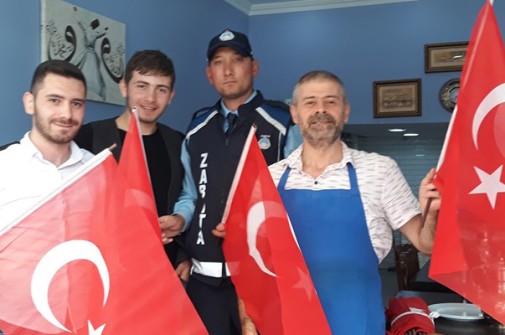 Barış Pınarı'na Destek Amacıyla Bayburt, Türk Bayraklarıyla Donatıldı