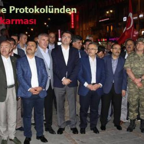 Maliye Bakanı Ağbal ve Milletvekili Kavcıoğlu Milli İrade Nöbeti İçin Bayburt’ta..